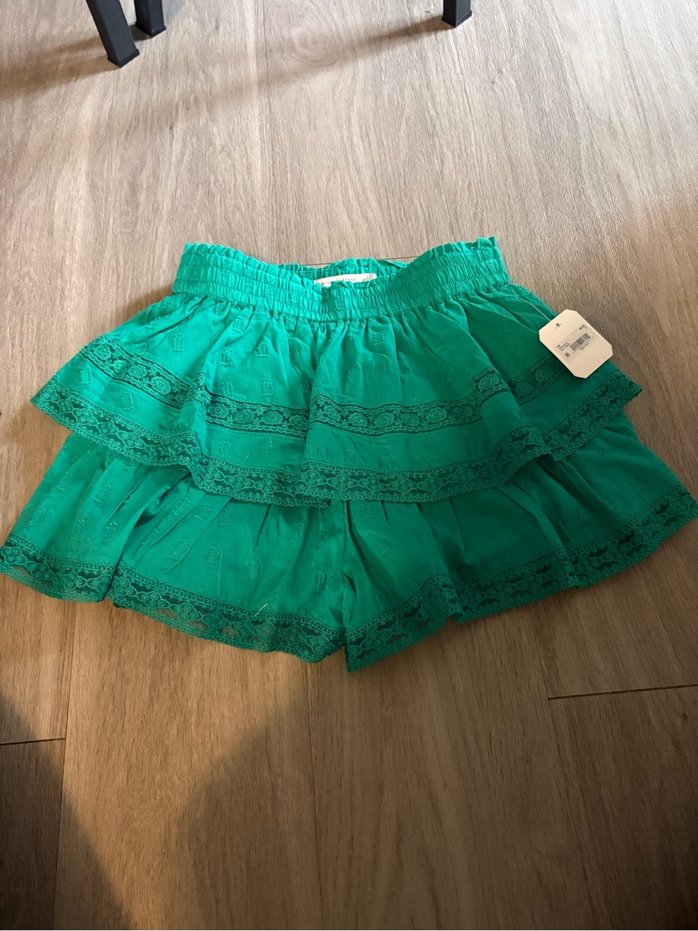 Winslow Layered Lace Shorts - Kelly Green